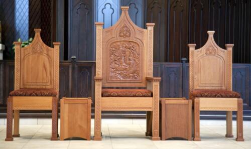 Carved Wood Clergy Chairs