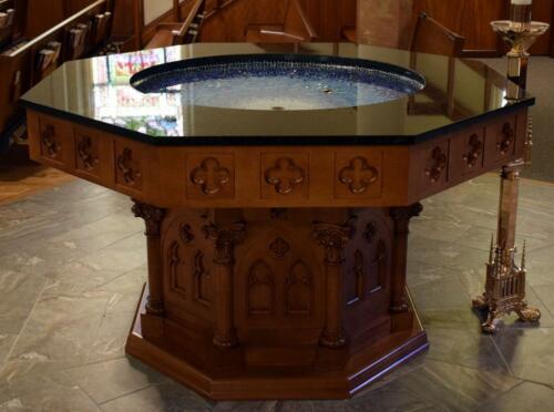 Neo Gothic Baptismal Font
