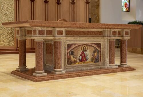 Traditional Stone Altar with Mosaic